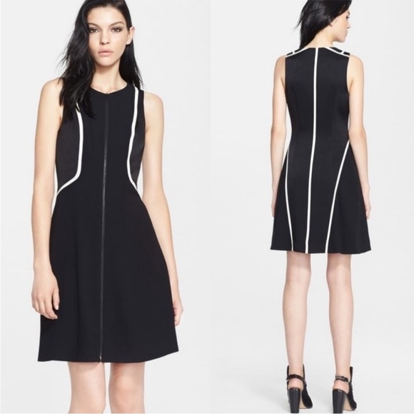 Rag & Bone Andrea  Black and White Mini Dress - Picture 2 of 7